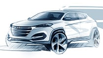 Hyundai Motor представляет первый дизайнерский эскиз нового Tucson