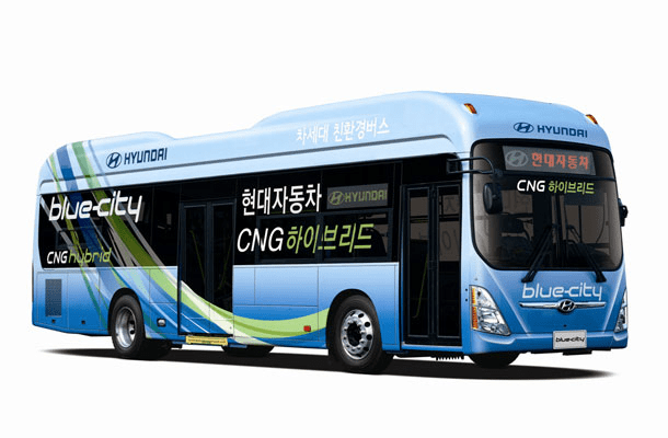 Hyundai Motor представляет новый гибридный автобус Blue-City на сжиженном газе