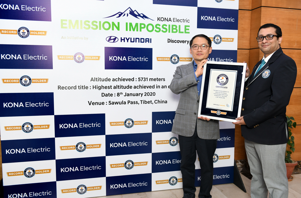 Hyundai KONA Electric установила новый рекорд Гиннесса